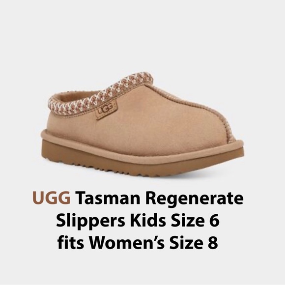 UGG Other - ❤️UGG BIG KIDS TASMAN REGENERATE SLIPPERS- KIDS SIZE 6 FITS WOMENS SIZE 8-SAND